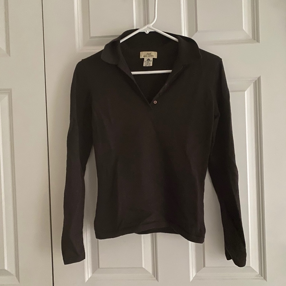 Brooks brothers brown polo wool sweater